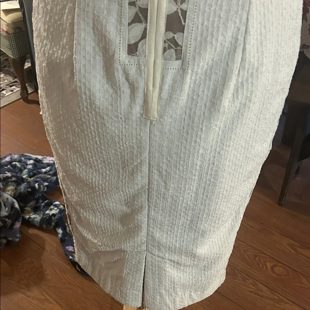 Byron Lars Cream and Black Midi Dress - Picture 5 of 10